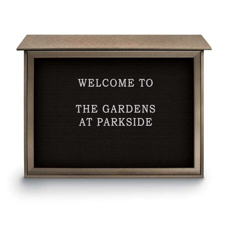 United Visual Products Indoor Enclosed Combo Board, 42"x32", White Frame/Blue & Cinnabar UVCB4232W-BLUE-CINNABA